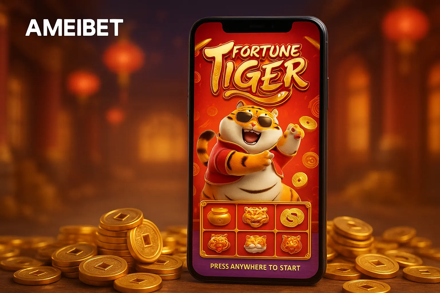 Fortune Tiger é um jogo imperdível no AMEIBET Casino